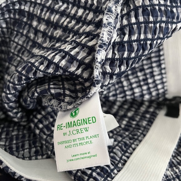 J Crew Smocked Gingham Midi Skirt, Size 16 - Picture 5 of 8